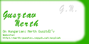 gusztav merth business card